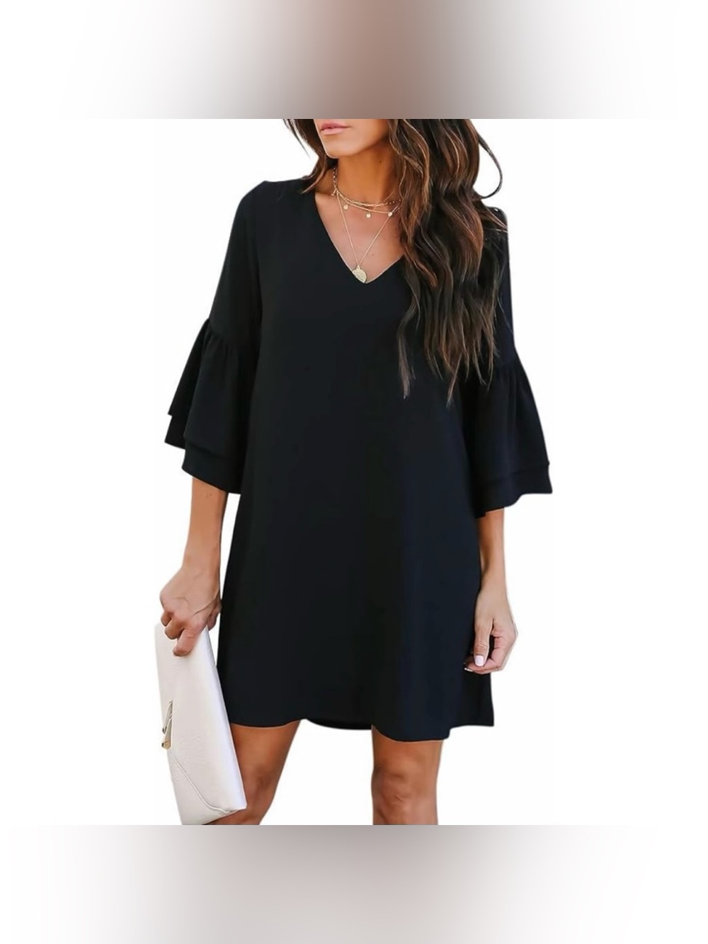 Belongsci Black Shift Dress